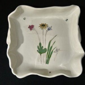UNIQUE, UNIQUE Barbara Baatz hand painted and signed fantastic piece of art dish